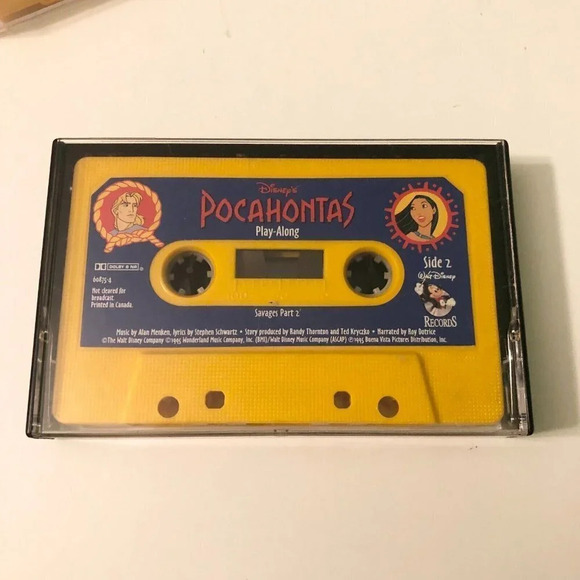 Vtg 1995 Pocahontas Play Along Cassette Tapes Only Lot of  2 - Picture 3 of 8